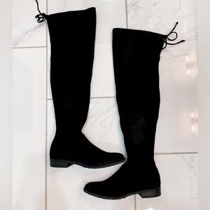 Black Knee High Boots